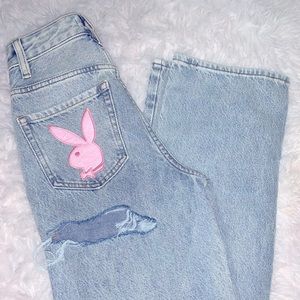 High Waisted PLAYBOY 90s Denim Jeans